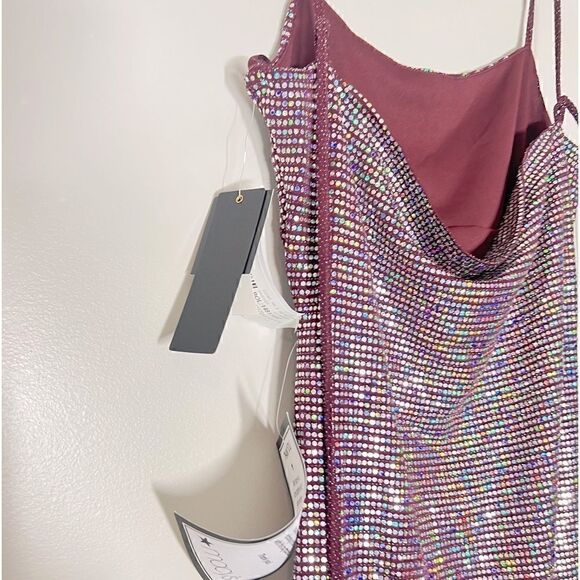 CITY STUDIOS Juniors' Sparkle Cowl-Back Bodycon Dress, evening wine size XXS - Picture 9 of 10